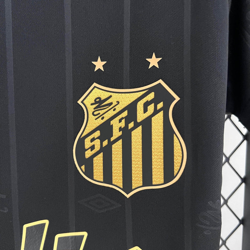 CdC Camisa Santos Edição Charlie Brown Preta 24/25 - Versão Feminina